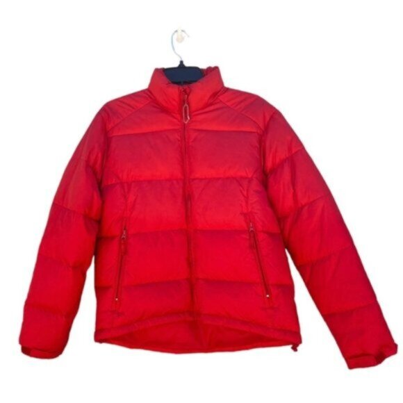 Steve & Barry’s Quilted Cherry Red Double Down Jacket Size Med - Picture 9 of 10